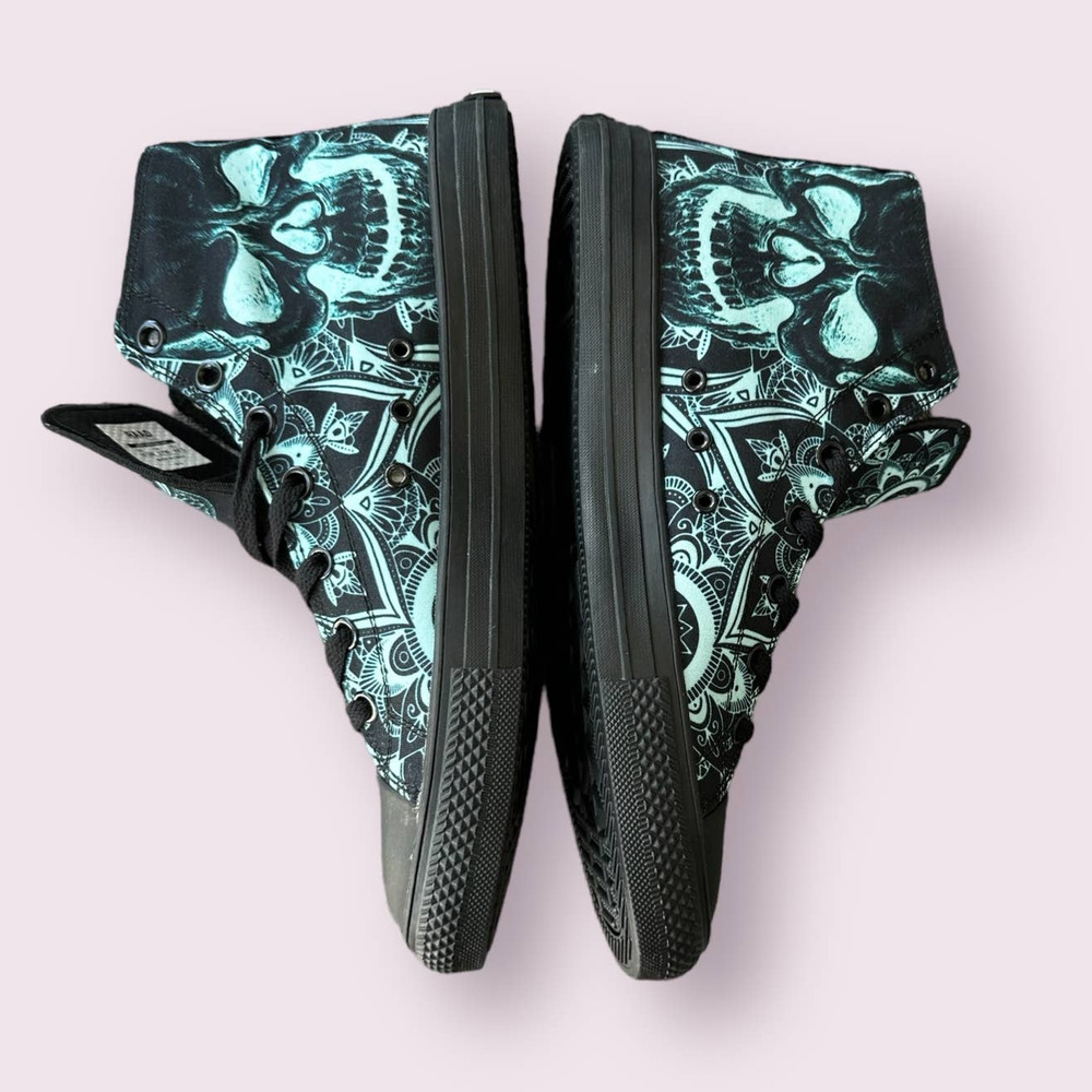 New Raad Skull Mandala High Top Sneakers Skater Urban Sz 10.5 M 12W - Picture 5 of 10